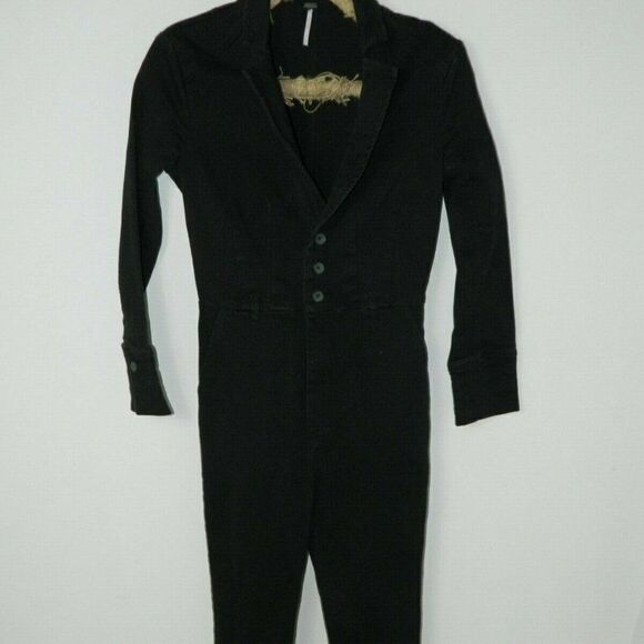 Free People Pants - Free People Coverall Black Mechanic Size 0‎